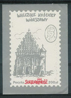 Poland SOLIDARITY (S135): Fighting Churches St. John The Baptist (silver-white) - Viñetas Solidarnosc