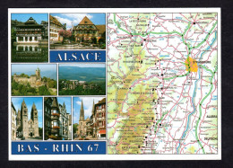 Carte Géographique - BAS-RHIN - Marlenheim, Saverne, Obernai, Barr, Epfig, Molsheim, Mutzig, Ottrott, Nothalten, Kehi - Carte Geografiche