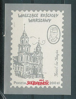 Poland SOLIDARITY (S144): Fighting Churches Holy Cross (silver-white) - Vignette Solidarnosc