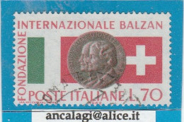 USATI ITALIA 1962 - Ref.0167 "FONDAZIONE BALDAN" 1 Val. Da L.70 - - 1961-70: Afgestempeld