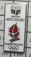 511B   Pin's Pins / Beau Et Rare / JEUX OLYMPIQUES / ALBERTVILLE 1992 GROUPE ARJOMARI - Jeux Olympiques