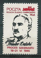 Poland SOLIDARITY (S622): Process Of Sixteen Jozef Stemler Dabski - Solidarnosc Vignetten