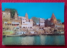 ANTIGUA POSTAL POST CARD INDIA INDE GHATS, VARANASI BARCOS SHIPS BOATS...CARTE CARTOLINA POSTALE ASIA ASIE..VER FOTO... - India