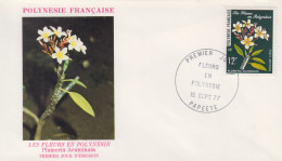 Enveloppe   FDC   1er  Jour   POLYNESIE     Fleurs   Locales    1977 - FDC