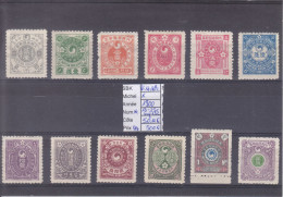 KOREE - 1900 - MICHEL 13-25C* (D 11-11.1/2)SAUF 15C. COTATION 5011 € - Korea (...-1945)