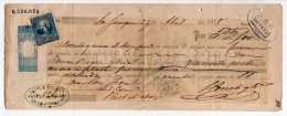 - Reçu LA JUNQUERA Pour GERONA (Espagne) 25.4.1878 - Timbre Fiscal SOCIEDAD - - Fiscaux
