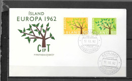 1962 - FDC - Islande - 33  - 1962