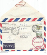 Suisse Atlantique M/S Nordland Seamail Shipmail Airmail CV Rio Brasil 26sep1985 X Italy With 2 Stamps PMK Brazil !!!!!!! - Cartas & Documentos