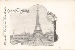 EXPO 1900 - CHAMP De MARS TROCADÉRO TOUR EIFFEL Publicité GRONDARD CHOCOLAT- Orlow - Staerck Imprim. ART NOUVEAU - Loten, Series, Verzamelingen