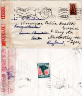Südafrika 1943, 1 1/2d Auf Zensurbrief V. Germiston M. Rücks. 1d Christmas Seal. - Sonstige - Afrika