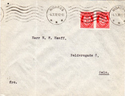 Norwegen 1930, NIDAROS (Trondheim) Maschinenstempel Auf Brief M. Paar 10 öre - Lettres & Documents