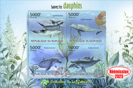 Burundi 2023 Save The Dolphins. (210) OFFICIAL ISSUE - Delfini