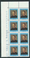 Italia 1969; Nicolò Machiavelli, Storico, Filosofo, Scrittore, Politico; Blocco D' Angolo Di 8 Valori = 2 Quartine. - 1961-70: Mint/hinged