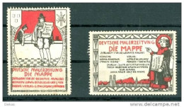 Werbemarke Cinderella Poster Stamp Deutsche Malerzeitung Die Mappe München #550 - Erinnophilie