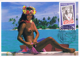 Polynésie Française - Réédition Du Timbre "Jeune Fille De Bora Bora" De 1955 CM 896 (année 2009) - Maximum Cards