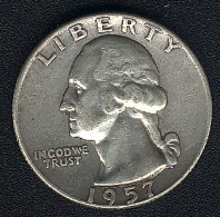 USA, 1/4 Dollar 1957 D, Silber, Washington - 1932-1998: Washington