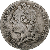 France, Louis XV, 1/5 Écu à La Vieille Tête, 1771, Paris, Argent, TB - 1715-1774 Luis XV El Bien Amado