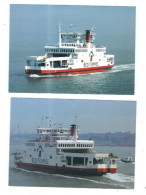 2 POSTCARDS   RED FUNNEL ISLE OF WIGHT  FERRIES  MV RED OSPREY AND MV RED EAGLE - Ferries