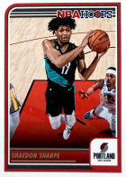 166 Shaedon Sharpe - Portland Trail Blazers - Carte Panini 2023-2024 NBA Hoops Base Cards - Autres & Non Classés