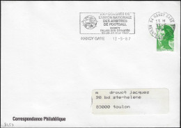 France 1987. Oblitération Congrès De L'Union Nationale Des Arbitres De Football. Palais Des Congrès, Nancy - Storia Postale