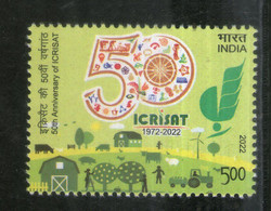 India 2022 50th Anniversary Of ICRISAT 1v MNH - Environment & Climate Protection