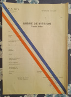 RARE ORDRE DE MISSION DOCUMENT VIERGE REGIMENT DE FUSILIERS DE L'AIR RFA 971 ARMEE WWII - Documenti