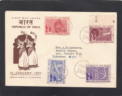 FDC.INAUGURATION OF THE REPUBLIK OF INDIA, 26 JANUARY 1950. - FDC
