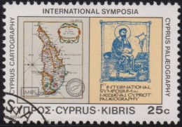 1984  Zypern (Republik) ° Mi:CY 622, Sn:CY 636, Yt:CY 618, Sg:CY 644, Cyprus Cartography And Palaeography Int'l Symposia - Oblitérés