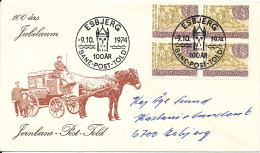 Denmark Cover Esbjerg 9-10-1974 100 Years Anniversary RAILWAY - POST - CUSTOMS Nice Postmark And Cachet - Storia Postale