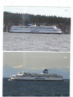 2 POSTCARDS    B.C    FERRIES    CANDIAN LAKE /COASTAL FERRIES  SPIRIT OF VANCOVER ISLAND/QUEEN OF NEW WESTNINSTER - Ferries