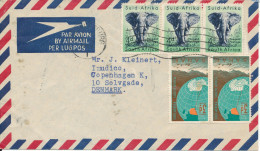 South Africa Air Mail Cover Sent To Denmark 1960 ?? With Topic Stamps - Luftpost