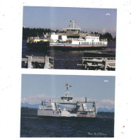 2 POSTCARDS    B.C    FERRIES    CANDIAN LAKE /COASTAL FERRIES   QUINSAM AND MV KUPER - Ferries