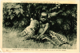 PC UPPER VOLTA BURKINA FASO LÉOPARD ET PETIT NOIR ETHNIC TYPES (a53411) - Burkina Faso