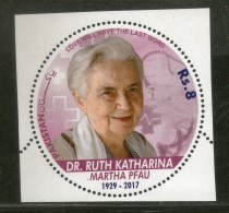 Pakistan 2017 Ruth Katharina Martha Pfau Odd Shaped Stamp MNH # 2942 - Pakistán