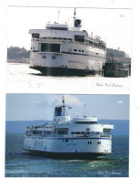 2 POSTCARDS    B.C    FERRIES    CANDIAN LAKE /COASTAL FERRIES   QUEEN OF NAMAIMO AND QUEEN OF NEW WESTMINSTER - Ferries