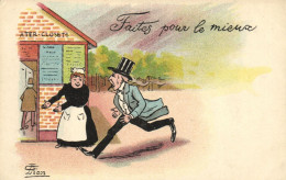PC ARTIST SIGNED, LION, FAITES POUR LE MIEUX, Vintage Postcard (b52568) - Lion