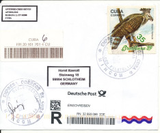 Cuba Registered Cover Sent To Germany With More Topic Stamps On Front And Backside Of The Cover - Brieven En Documenten