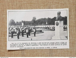 Liegi Nel 1936 Reggimenti Di Cacciatori Monumento Re Alberto I Robermont Belgio - Otros & Sin Clasificación