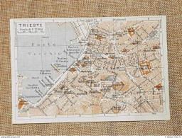 Pianta O Piantina Del 1937 La Città Di Trieste Friuli Venezia Giulia T.C.I. - Carte Geographique