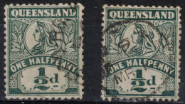 QUEENSLAND        1899     N° 88 X 2  Oblitérés - Usados