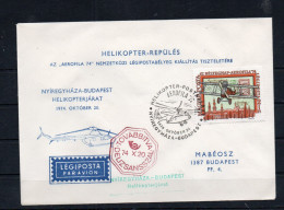 HUNGARY - 1974- NYIRWEGYHAZA TO BUDAPEST FIRTS FLIGHT COVER - Brieven En Documenten