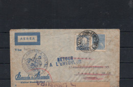 BRAZIL -1939 - CENSORED AIRMAIL COVER TO BELRIN, RETURNED TO SENDER  - Covers & Documents