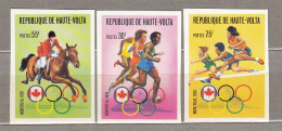 HAUTE VOLTA Imperforated 1976 Sport Olympic Games Mi 617-619, Sc 390-392 MNH (**) #Sport161 - Ete 1976: Montréal