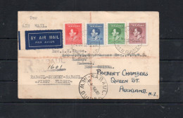 NEW  GUINEA - 1938- REGISTERED  FIRST FLIGHT COVER, REDIRETC TO NEW ZEALND WITH BACKSTAMPS - Papua New Guinea
