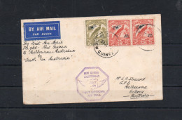 NEW  GUINEA - 1934-  FIRST FLIGHT BY FAITH TO VICTORIA ,AUSTRALIA    WITH BACKSTAMPS - Papua New Guinea