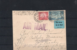 USA . 1936 - AIRMAIL COVER GERMANTOWN TO TANGANYIKA, VIA LONDON   WITH BACKSTAMPS - Brieven En Documenten