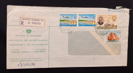 DM)1970, MOZAMBIQUE, LETTER CIRCULATED IN MOZAMBIQUE, WITH AIR MAIL STAMPS, LANDSCAPES, CENTENARY OF THE MILITARY NAVAL - Mozambique