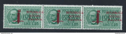 1944 RSI, Espresso N° 21/IIh Striscia Di Tre - Firenze  PREZZO PER SINGOLO - MN - Other & Unclassified