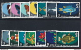 1972 BRITISH SOLOMON, Yv 213/227 15 Valori MNH** - Vlinders