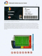 FOOTBALL.UEFA NATIONS LEAGUE. ANDORRA-LETTONIE. Estadi Nacional-Andorre-la-Vieille Ligue D - Groupe 1. 25 Septembre 2022 - Tickets - Vouchers